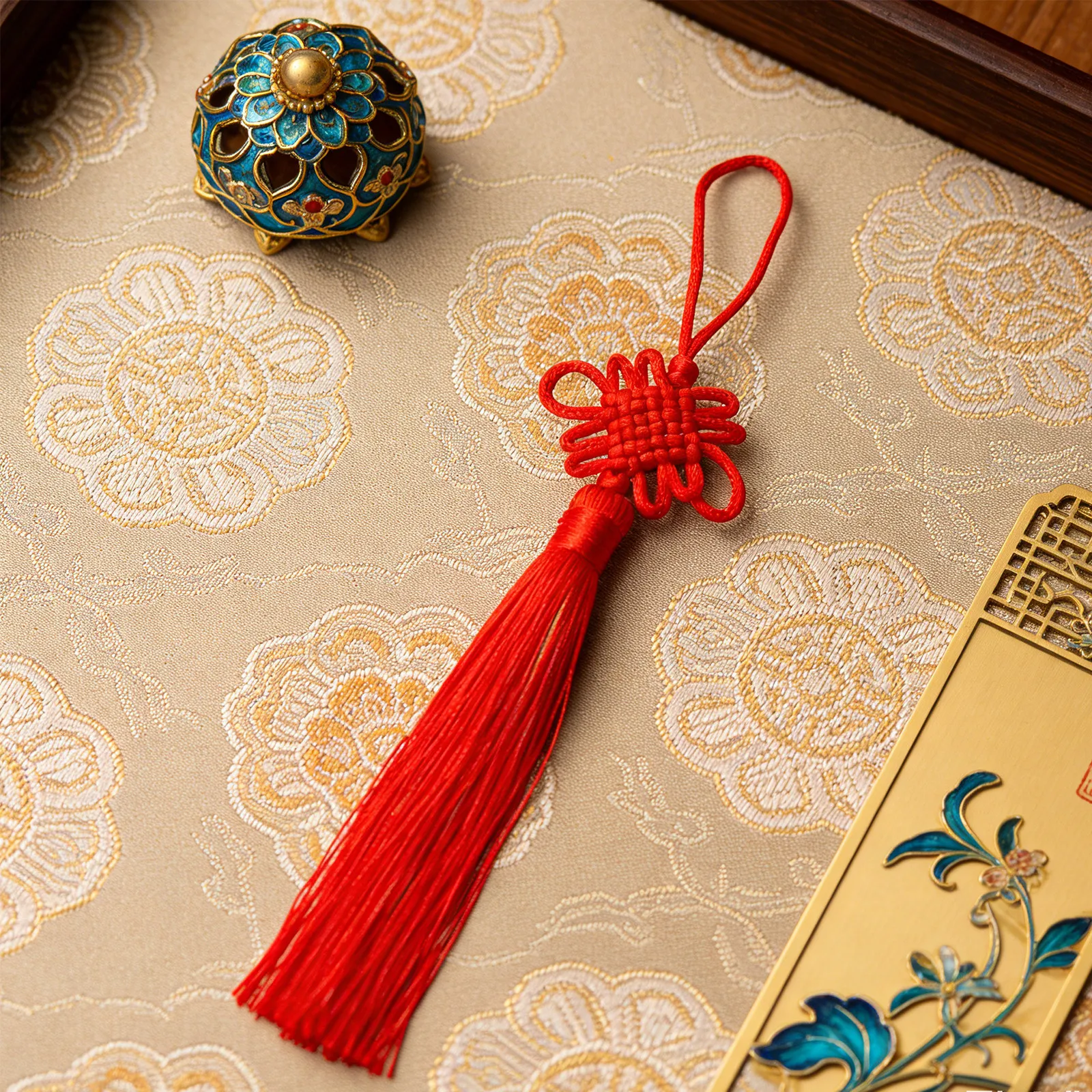 

20Pcs Red Chinese Knot Tassel Premium Polyester Straight Long-Lasting Pendant for DIY Jewelry Craft Wedding Favor Gift Tag