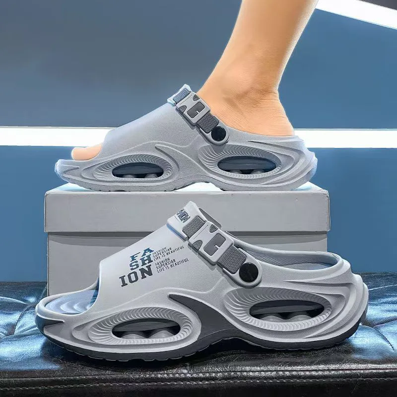 Men’s waterproof thick sole non-slip slide sandals and summer slippers 00254