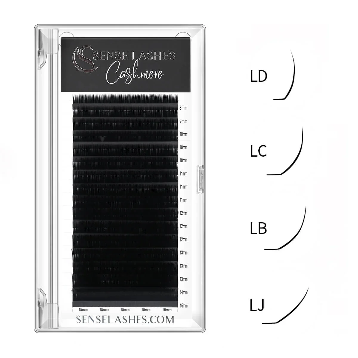 SENSE LASHES 16 Rzędów Mieszana Taca Nowa Generacja LJ/LB/LC/LD Skręt Cashmere Volume Przedłużanie Rzęs