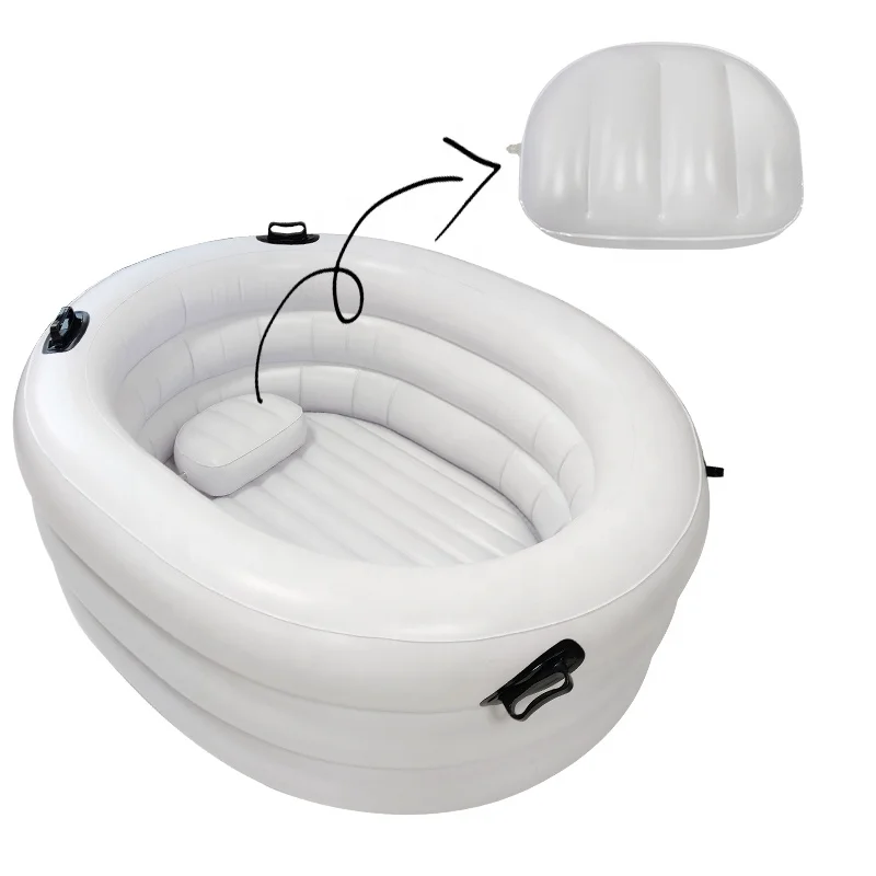 

Custom Design Portable Handle Ice Bathtub air Pregnant Woman Birthing Bath Tub Inflatable White Water Birth Pool