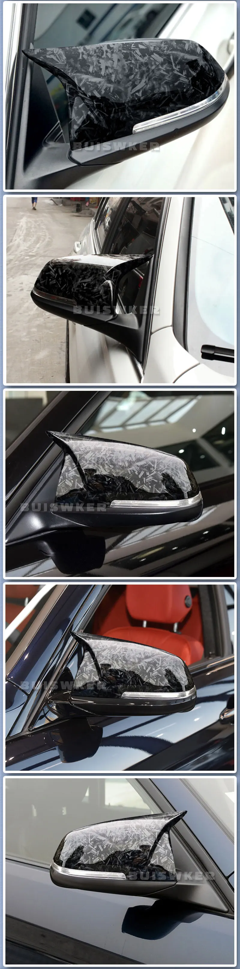Für BMW 1 2 3 4 Serie F20 F30 F31 F32 F36 2012 - UP 320i 328i 330d 335i M3 M4 Look Ersatz-Stil Kohlefaser-Spiegelabdeckung – Detail 4