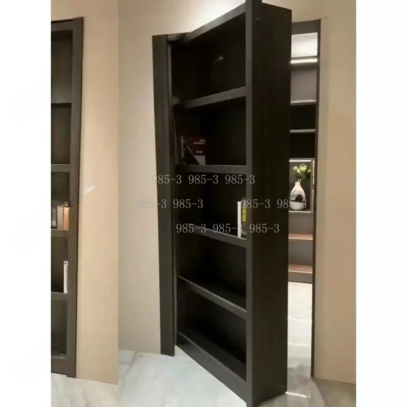 Aluminum Frame Hidden Bookcase Door, Modern Push Type Secret Door for Villa, Hotel and Home