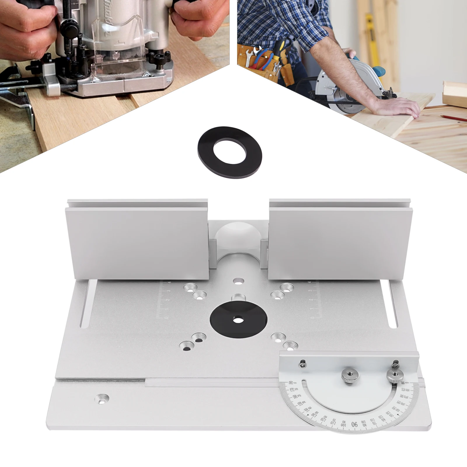 Rust-Proof Trimming Tools Router Table Insert Plate Woodworking Engraving Machine Flip Plate Easy to Clean DIY Tool