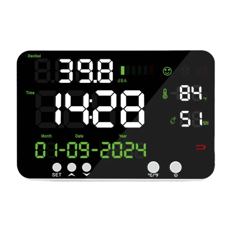 

Digital Air Quality Meter With Color back light Display Temperature & Humidity Readings Simple Use for Indoor Environment