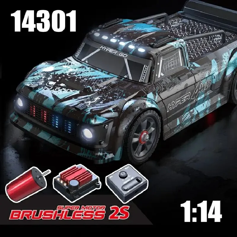 

MJX Hyper Go 14301Brushless Rc Car 2.4G 1/14 Remote Control Pickup 4WD High-speed Off-road Off-road Vehicle Boy Toy
