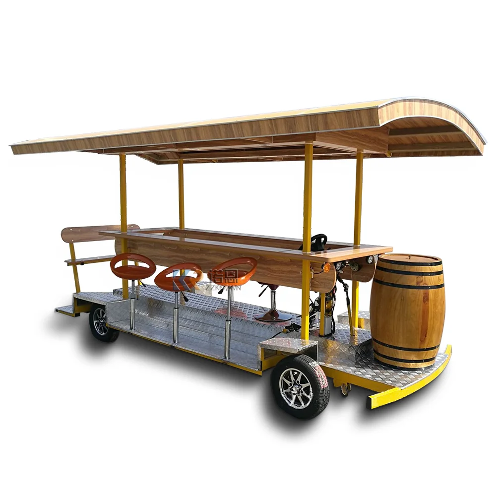 2023 Food Shop Outdoor Party Bike Drinking Bar Vender Cart For Beer Touring