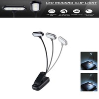 Mini LED Book Lamp Portable Clip-On Table Lamp Adjustable Eye Protection Reading Light Battery Powered Study Reading Lamp