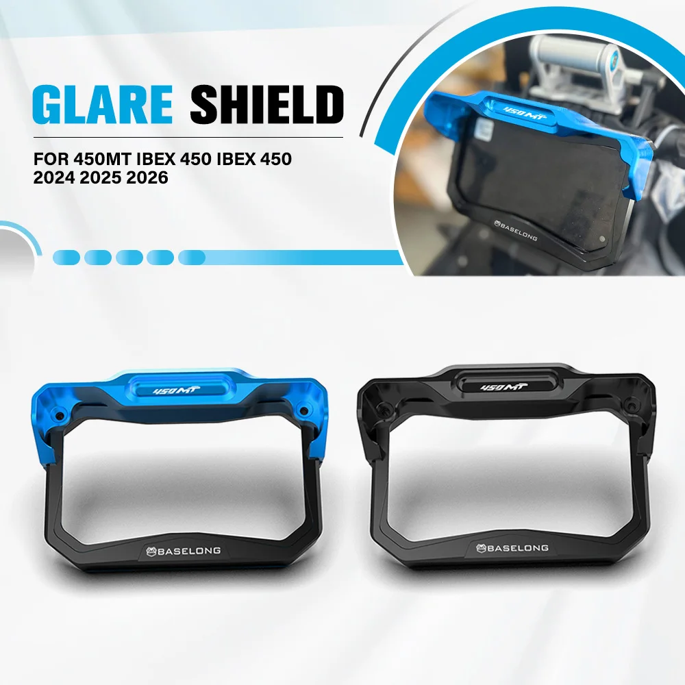 

For CFMOTO 450MT Ibex 450 IBEX 450 2024 2025 2026 450 MT Motorcycle TFT Guard With Sun Visor Meter Frame Cover Protector 450-MT