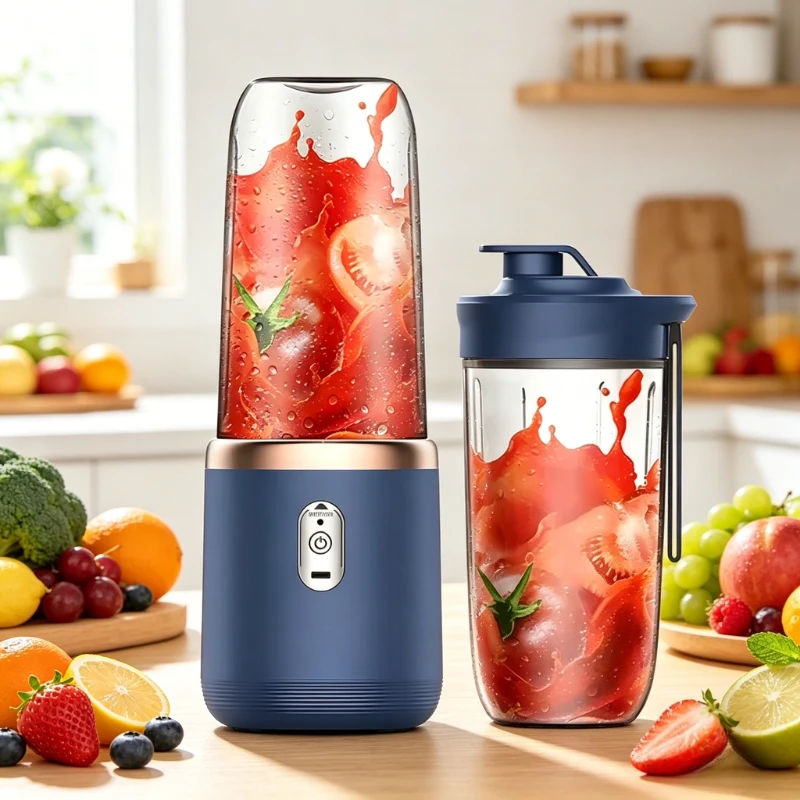 Licuadora Portátil Eléctrica con 6 Cuchillas, Multifuncional, para Jugos, Smoothies, Hielo y Procesamiento de Alimentos