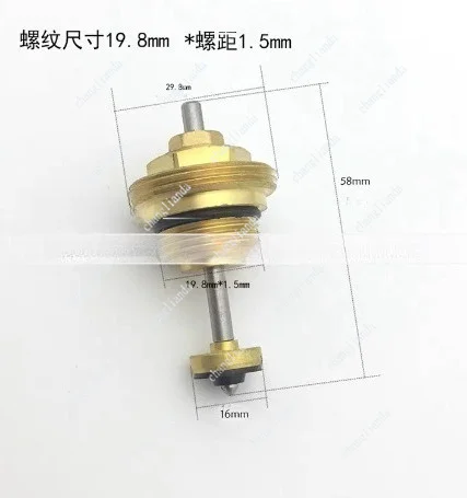 Underfloor Heating Manifold, Pack Of 6 Return Pin Valve Core M30 X 1.5, Return Pin Valve Core, Thermostatic Valve Core