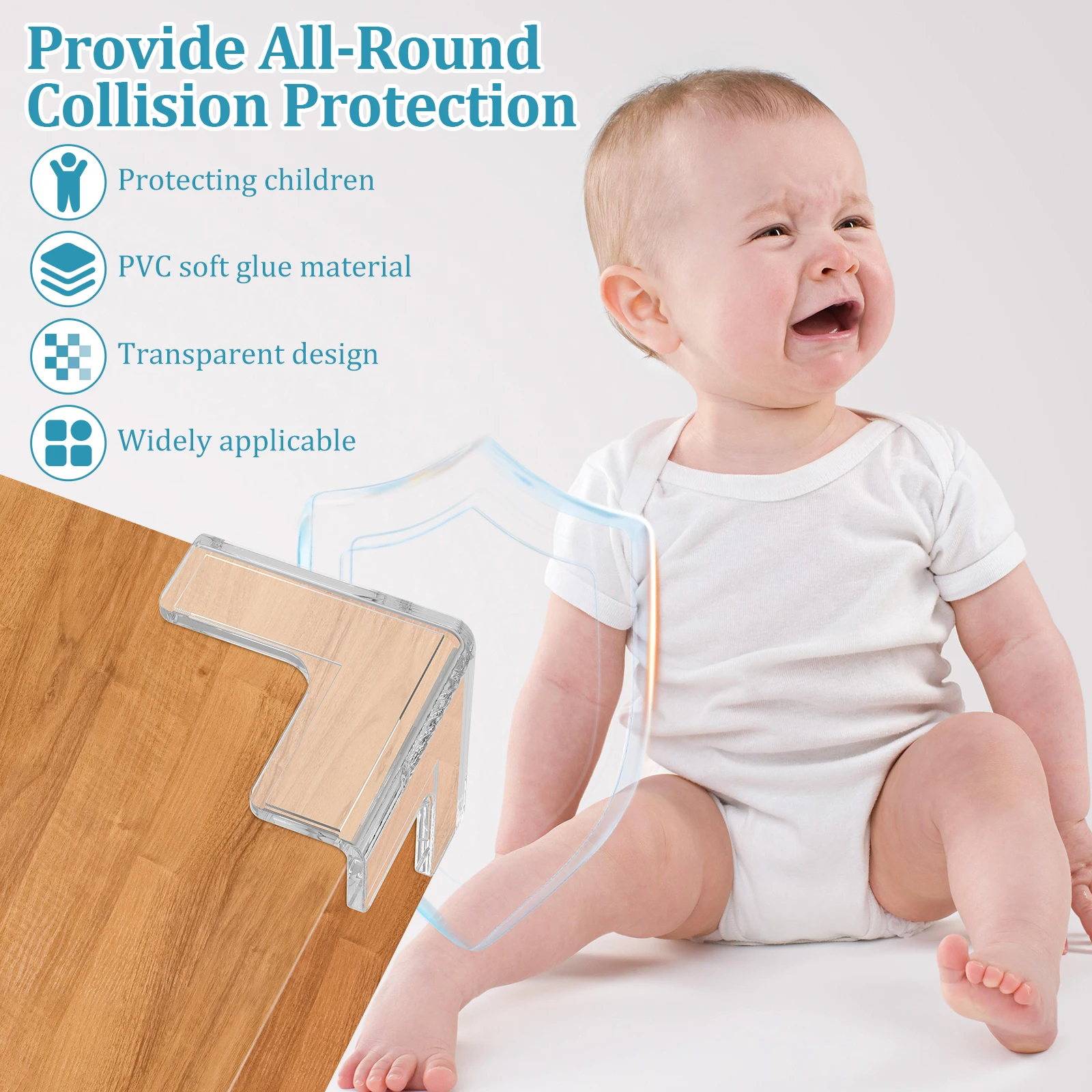 24/48/100 قطعة سلامة الطفل سيليكون حامي الجدول ركن حافة غطاء للحماية مقبس كهربائي الأطفال المضادة للتصادم الحرس