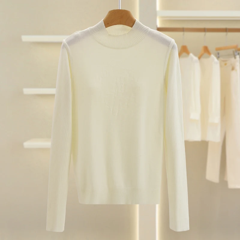 الأساسية Sle الصوف مزيج طبقة قاعدة irt لون نقي f عالية طوق محبوك سترة زر 25 الخريف الصوف irt تخفيف Faion #3