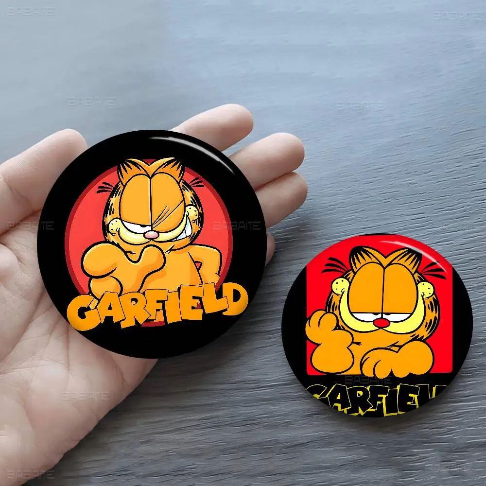 Anime G-Garfield Cute Cat Anime Brooches Cute Cartoon  Badge Jacket Jeans Lapel Pin Gift Accessorie view 4