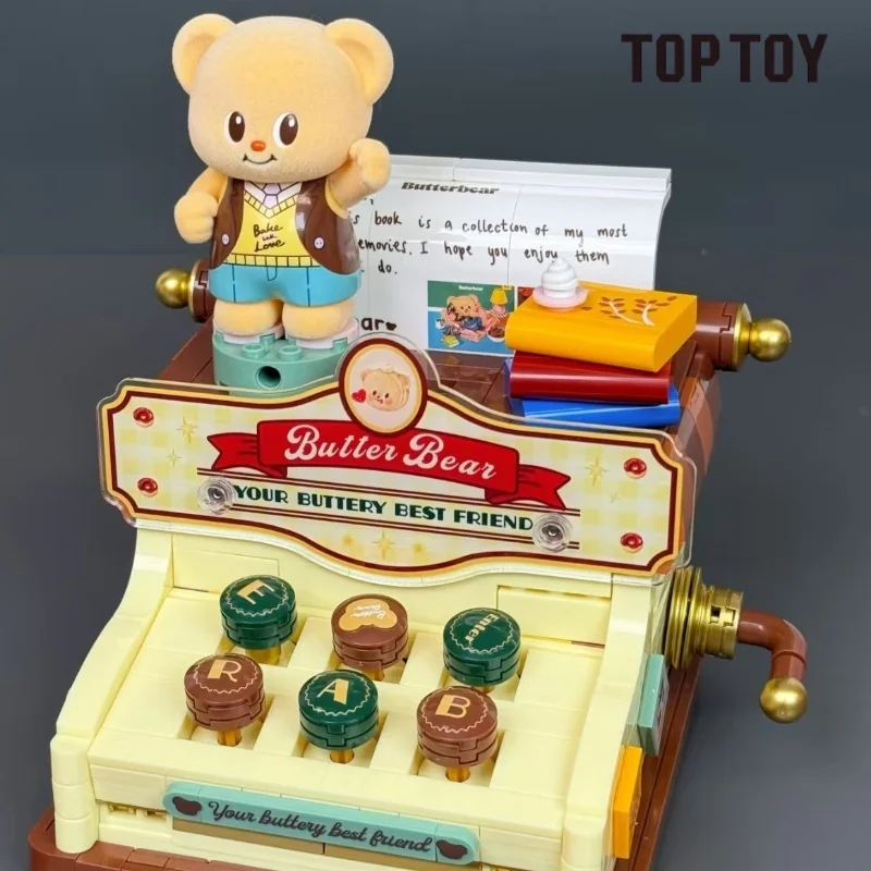 TOPTOY ビルディングブロックバタービアティピューライターポラロイド組立モデル電子ペットシリーズ装飾品子供のおもちゃギフト