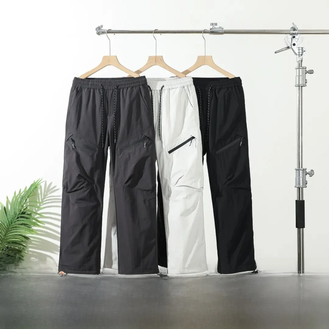 

High-End Outdoor Men's Winter Workwear down Trousers 90 Du down Windproof Water-resistant Youth Faion Casual Color