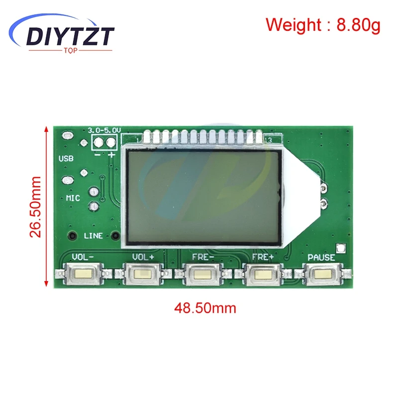 Módulo transmisor FM transmisor Digital estéreo FM micrófono inalámbrico placa de micrófono 3V-5V módulo FM 87.0MHz-108.0MHz