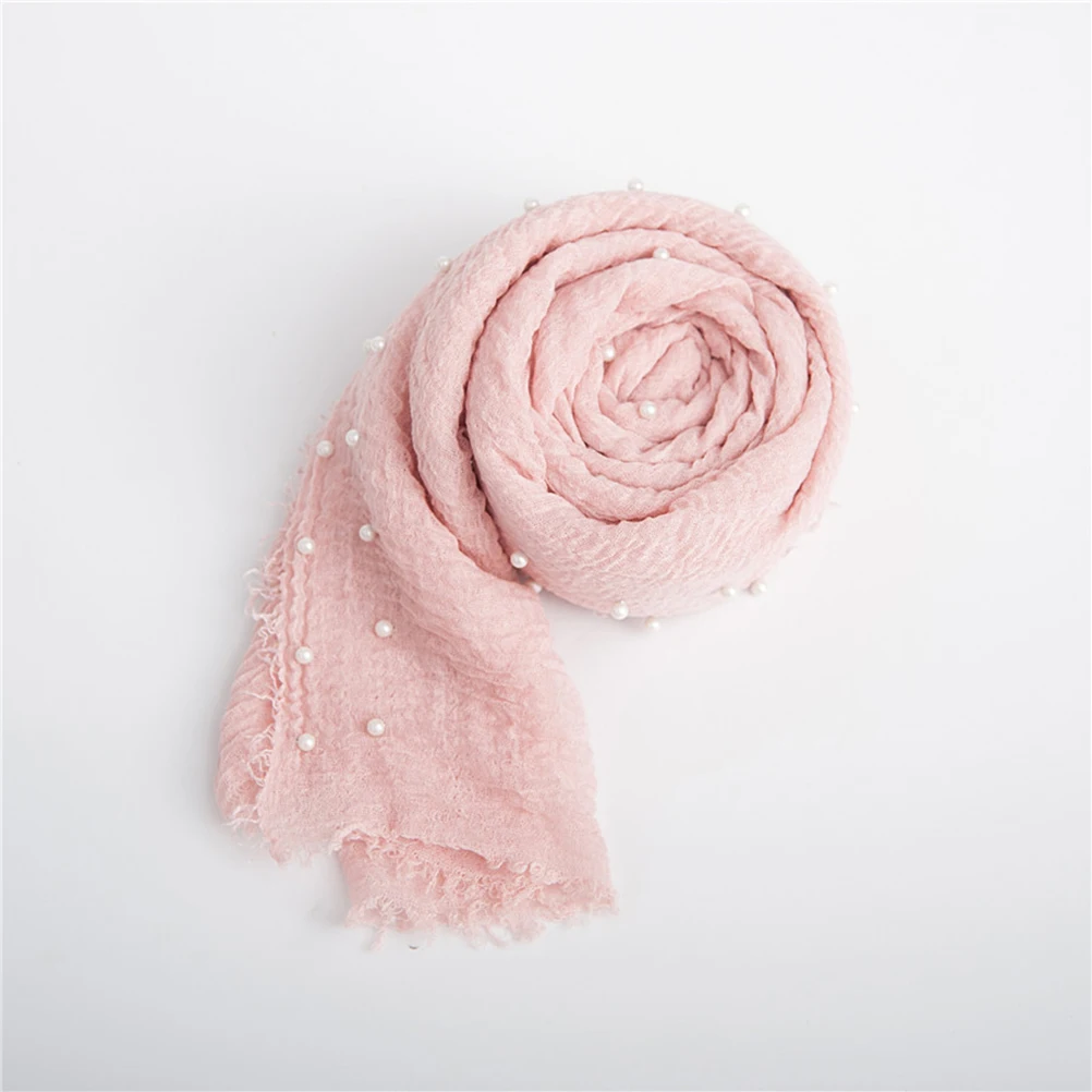 

Cotton Sleeping Blanket Pearl Wrapping Cloth Pink Lightweight Portable Washable All Season Gift For Family Photography Studio