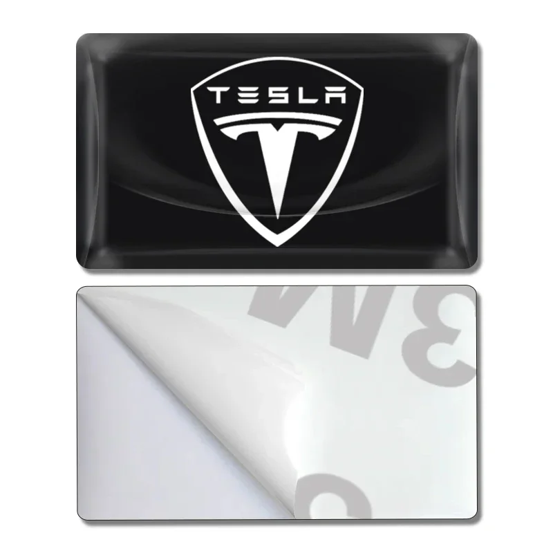 10Pc 3D Epoxy Badge Emblem Car Interior/Exterior Decorative Stickers for Tesla 3 S Model Y Model X Model M 2023 2024 Accessories