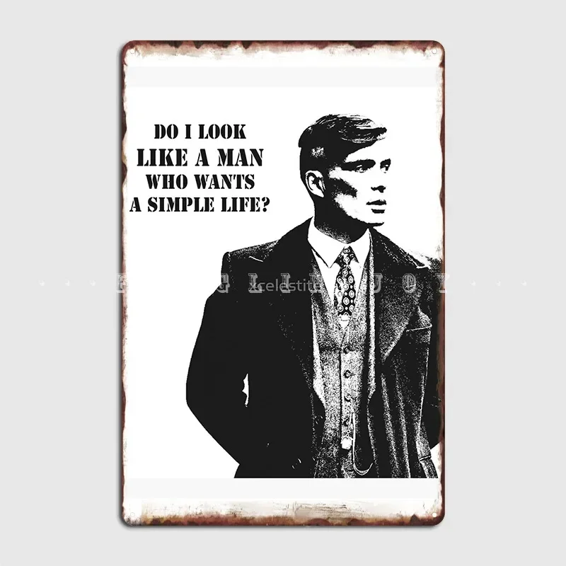 Tommy Shelby Metal Plaque Poster Club Home Party Design Wall Decor Tin Sign Posters