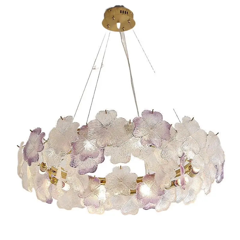 

Wabi Silent Wind Living Room Cream Wind Clover Glass Dining Room Lighting