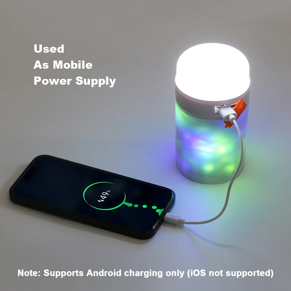 ポータブルLEDキャンプランプ 防水充電式テントランプ ランタン 緊急ライト 屋外ガーデン装飾ランプ ナイトライト