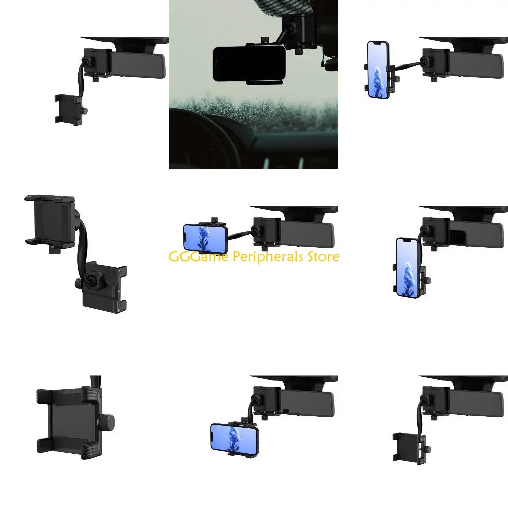 

U55b автоматическое зажимное держатель телефона для монтажа для автомобиля заднего вида зеркала 360 вращается