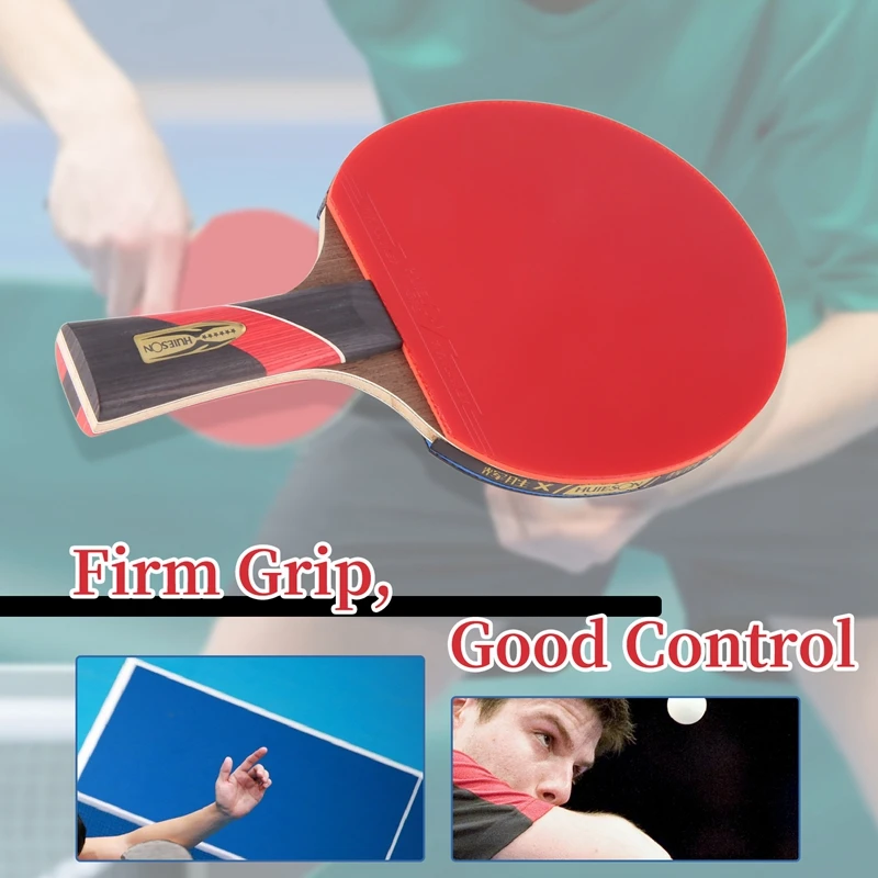 Huieson Super Powerful Ping Pong Racket Bat,6 Star Table Tennis Racket Sticky Pimples