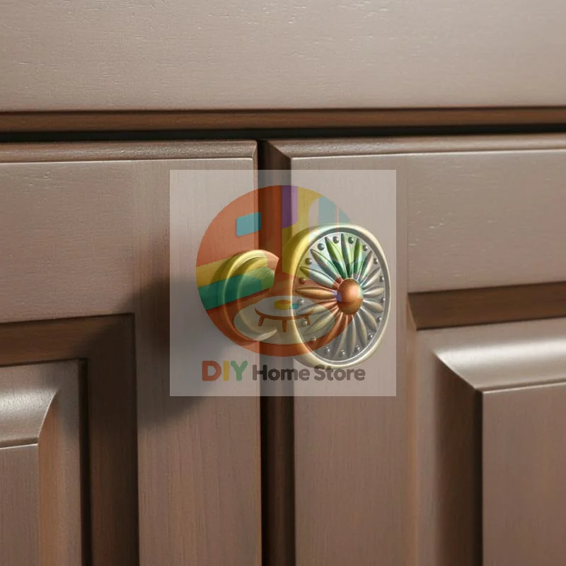 Premium Brass Furniture Handles, Elegant French Vintage Style, Sturdy Knobs, Decorative Pull Hardware for Cabinets and Drawers