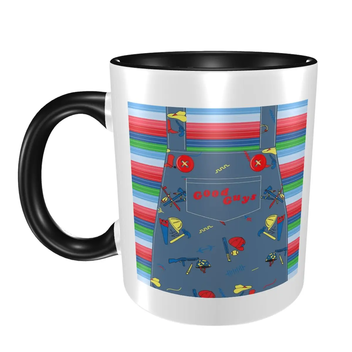 Good Guys Child's Play Chucky Killer Doll Overalls Mug Funny Ceramic Coffee Cups Tea Mugs Milk Cup Drinkware Gifts for Friends