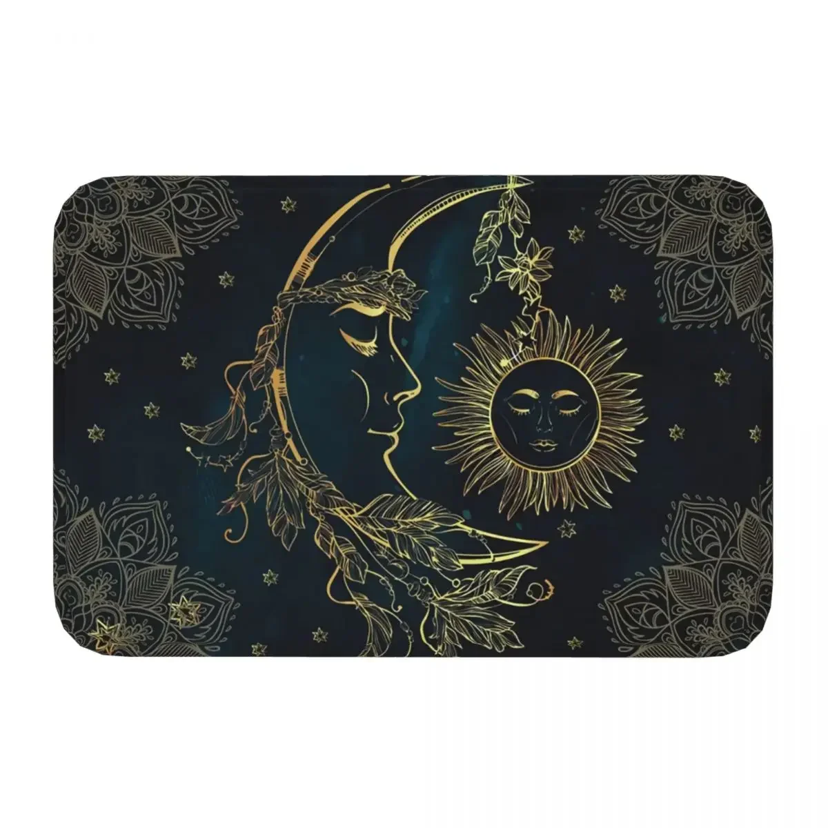 House entrance carpet Celestial Sun Moon And Stars Home doormat Foot mat bathroom non-slip mat Kitchen water absorption mat