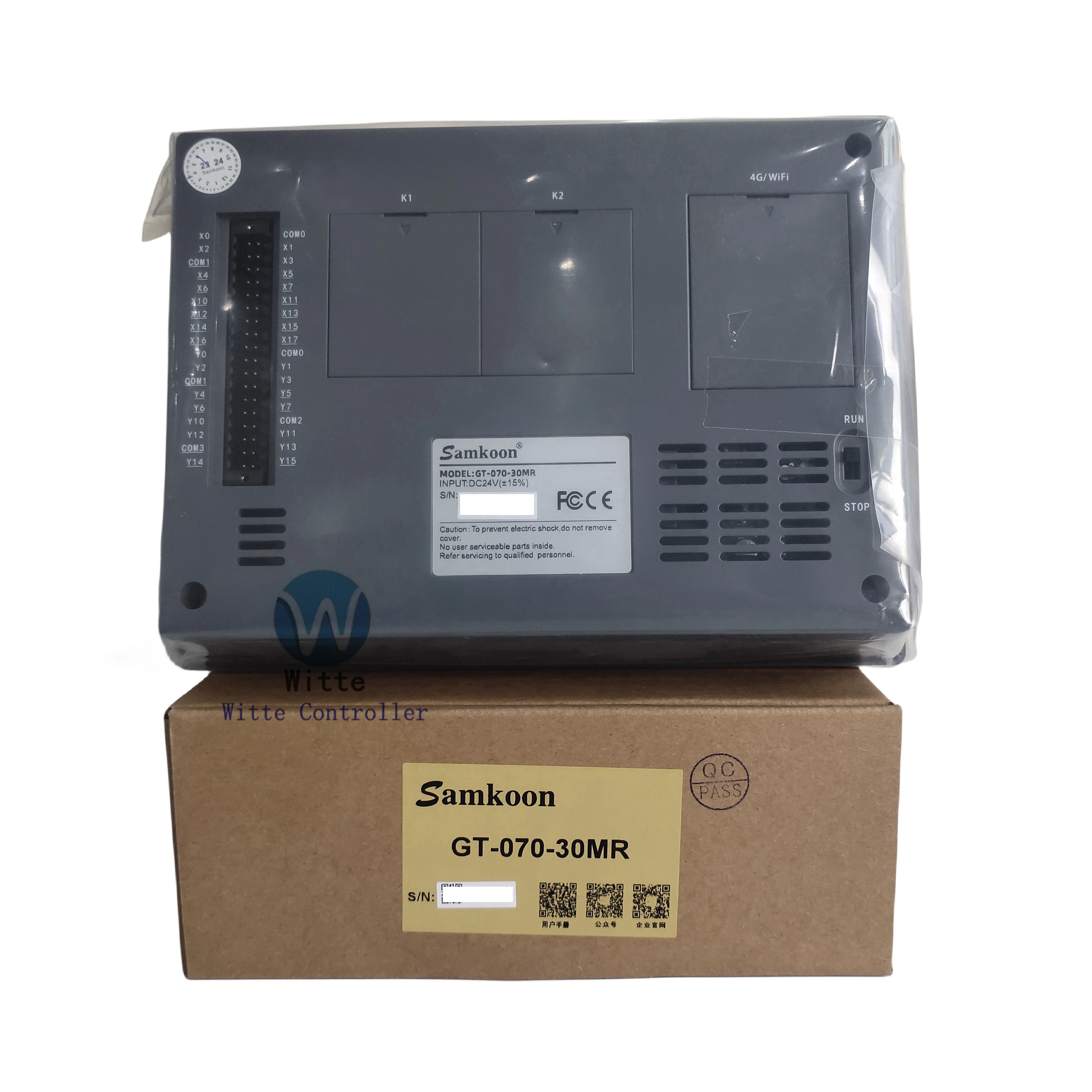 Samkoon HMI+PLC GT-070-30MR GT-070-30MR-G 7 inch 16 switch inputs and 14 relay outputs