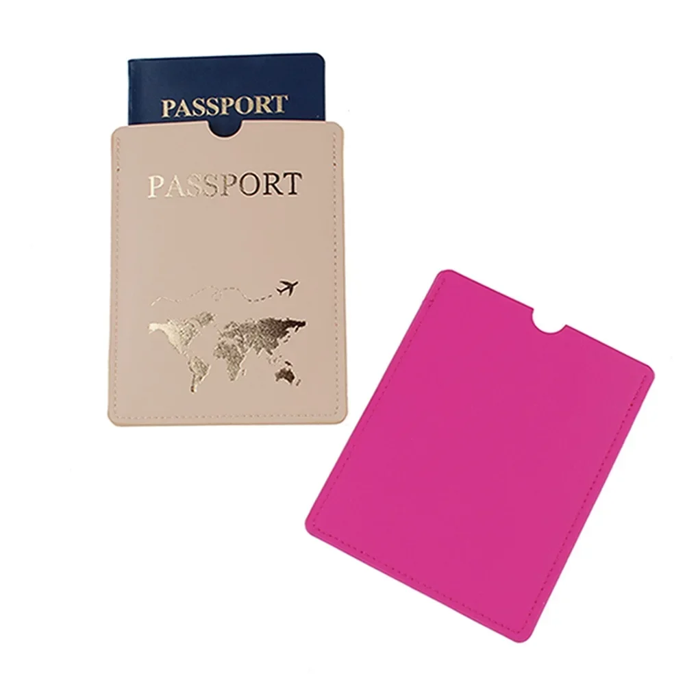 1PCS PU Leather Map Passport Cover Case Card Holder Fashion Wallet Lightweight Travel Accessories For Flight for Women or Men