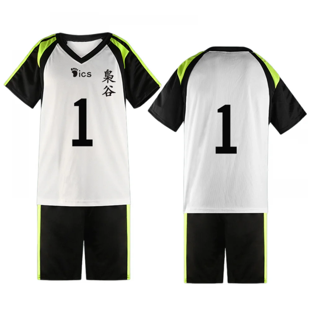 Haikyuu Fukurodani Academy Cosplay Traje para Homens e Mulheres, Uniforme de Voleibol, Jersey Sportswear, Camisa e Shorts