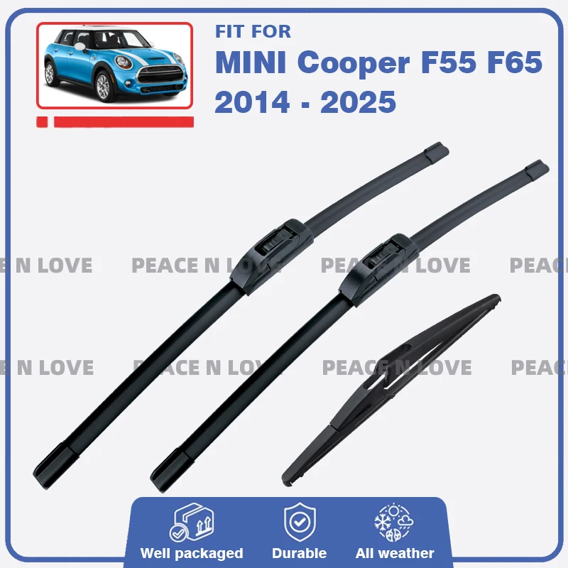 

3 шт., комплект передних и задних щеток стеклоочистителя автомобиля для MINI Cooper F55 F56 F65 F66 2014-2025, щетки для лобового стекла, аксессуары