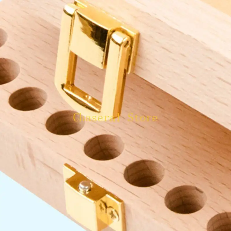 E7CE English Wooden Baby Tooth Box Milk Teeth Storage Umbilical Lanugo Save Collect Baby Souvenirs Presents