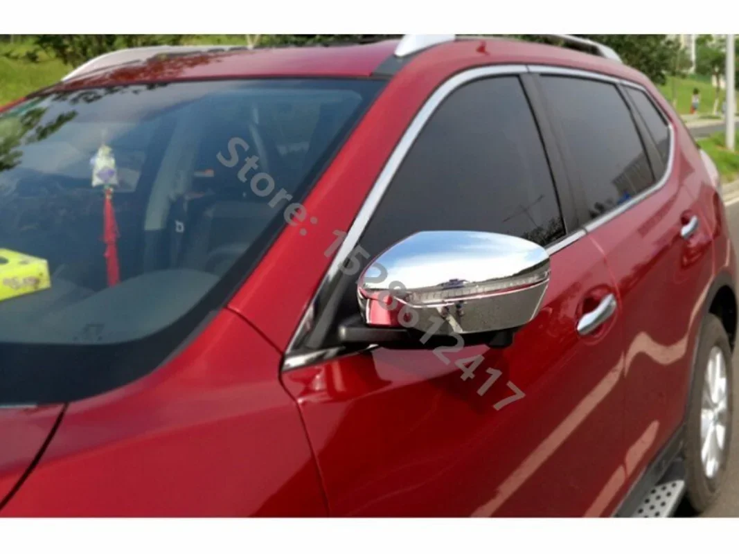 

For Nissan X-Trail X Trail T32 2014-2021 ABS Chrome Rearview mirror Decoration Rearview Rear View Overlay decoration mirror