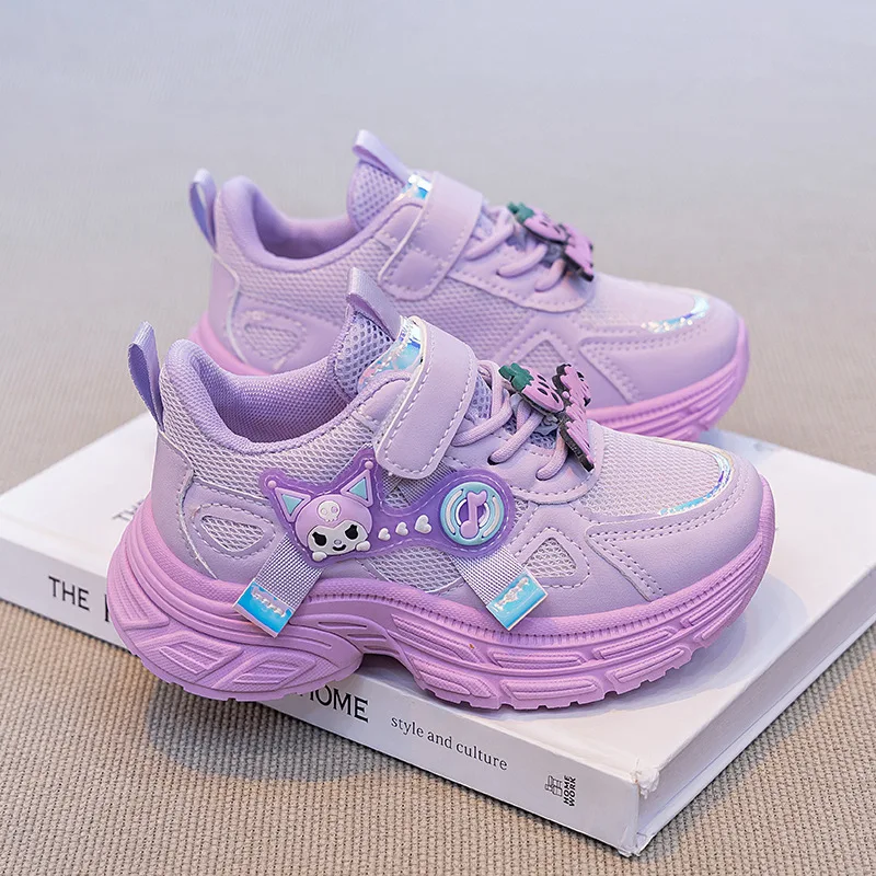 

2026 Kuromi Kids Chunky Sneakers, Breathable Casual Shoes, Fashion Cartoon Running Shoes for Girls