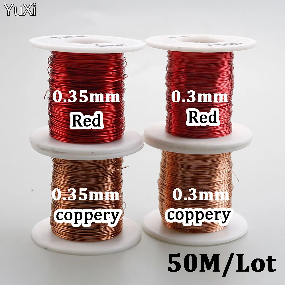 

YuXi 0.3mm/0.35mm Polyurethane Enameled Wire QA-1-155 2UEW Copper Wire 50 Meters For Transformer Wire Jumper