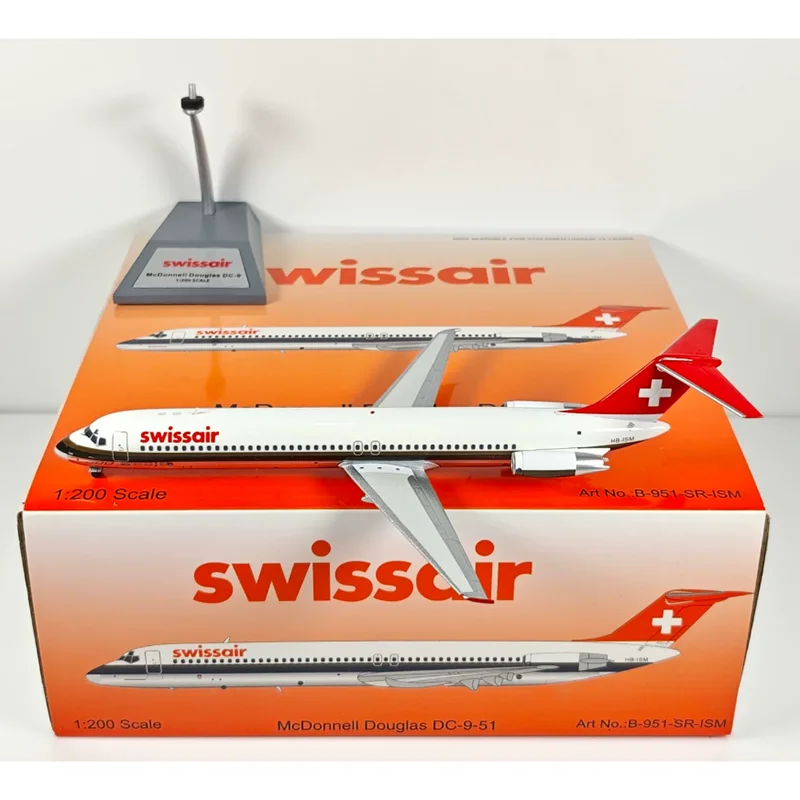 

B-Models 1/200 Scale Swiss Airlines DC-9-51 HB-ISM Alloy Aircraft Model Collection Decoration Item