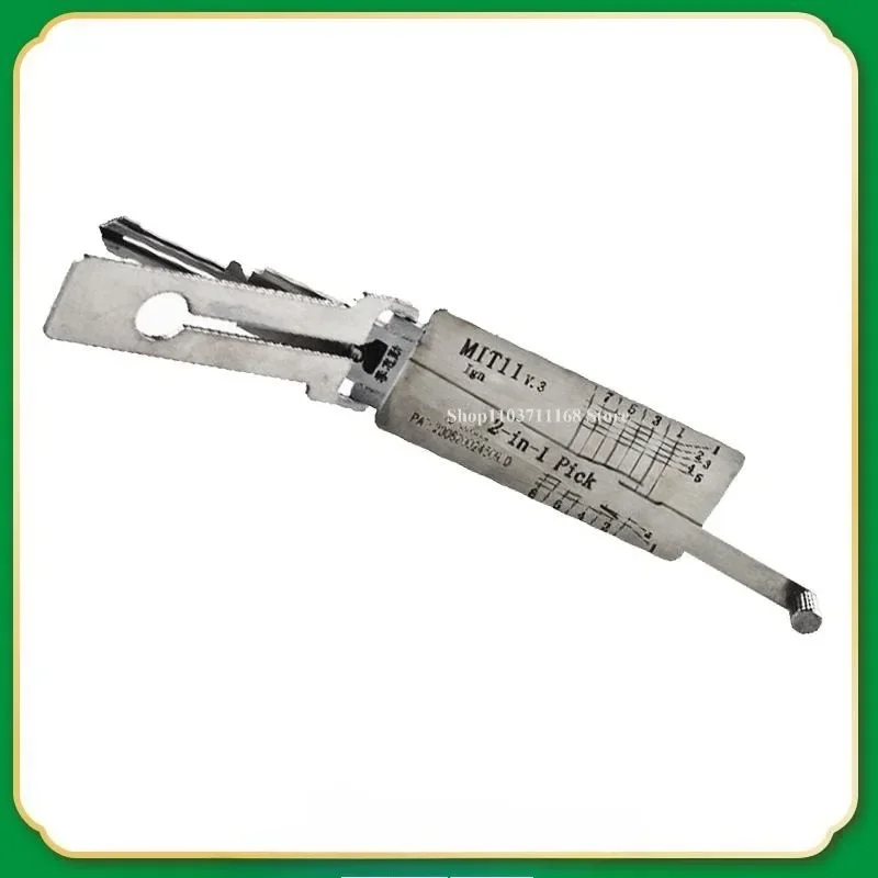 

Lishi MIT11v.3 2in1 Decoder and Pick Designed for Mitsubishi for Souest for Chrysler for Dodge [Flat 8 Cut] Lock Tool Locksmith