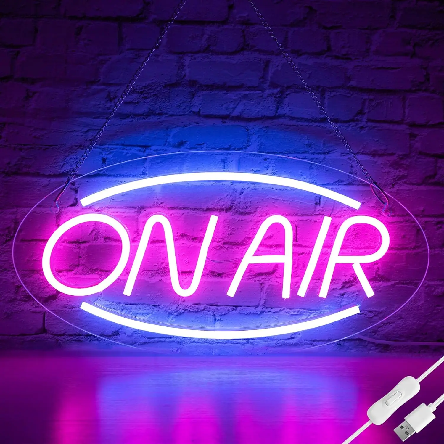 ON AIR Neon Signs Custom LED Light Acrylic Box Bedroom Bar Studio Office Shop live broadcast Radio Video Self media Bar Airing