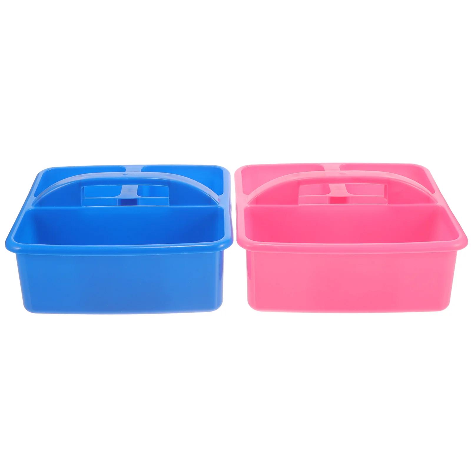 

2pcs Drawing Storage Baskets Kids Art Supplies Plastic Smooth Multi Function Pen Holder Student Tool Box Colored Pens