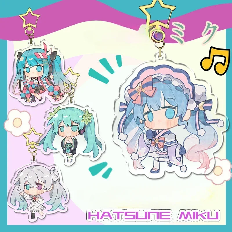 Cute Hatsune Miku Badge Brooch Anime Peripheral Cartoon Backpack Key Pendant Japanese Kawaii Gift for Friends Can Be Collected