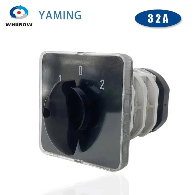 YMZ12-32D0723.3 Ubah Lebih dari Pemilih 32A 3 Tiang 3 Posisi Transfer Manual On-Off-On Saklar Kamera Putar LW31