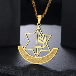 Dreamtimes Hebrew Star of David Necklaces Stainless Steel Hollow Hexagonal Star Necklace Box Chain Magen Jewish Chain Jewelry