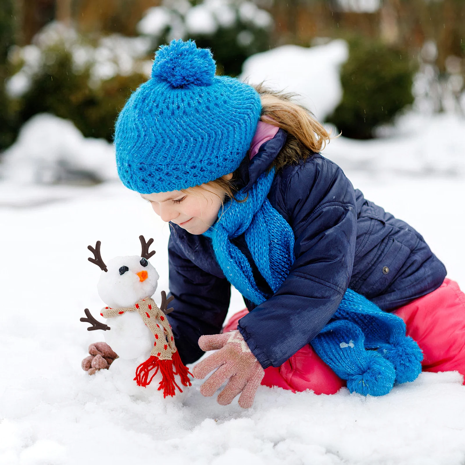 

100pcs Plastic Snowman Hand Accessories Durable Christmas DIY Decorations Craft Antlers Branches Home Hotel Party Supplies