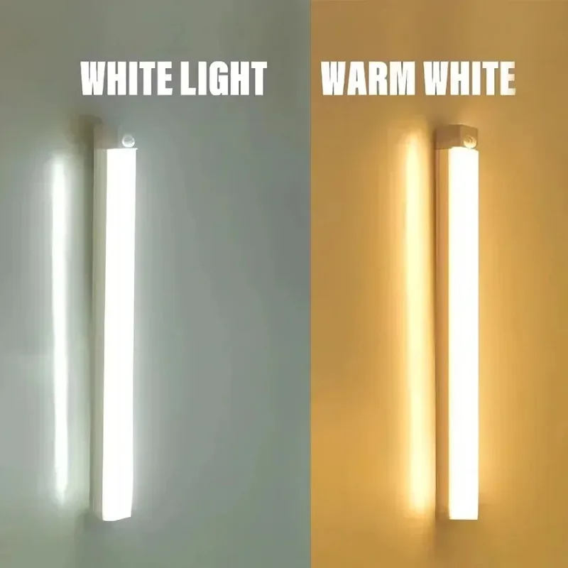 Wireless LED Motion Sensor Night Light Type-C Rechargeable Cabinet Wardrobe Lamp for Staircase Backlight Kitchen Lighting