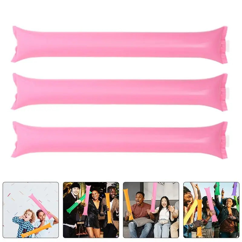 

50pcs Thickened Inflatable Sticks Cheerleaders Colorful Cheering Sticks Music Festival Party Concert Props Long Strip Balloons