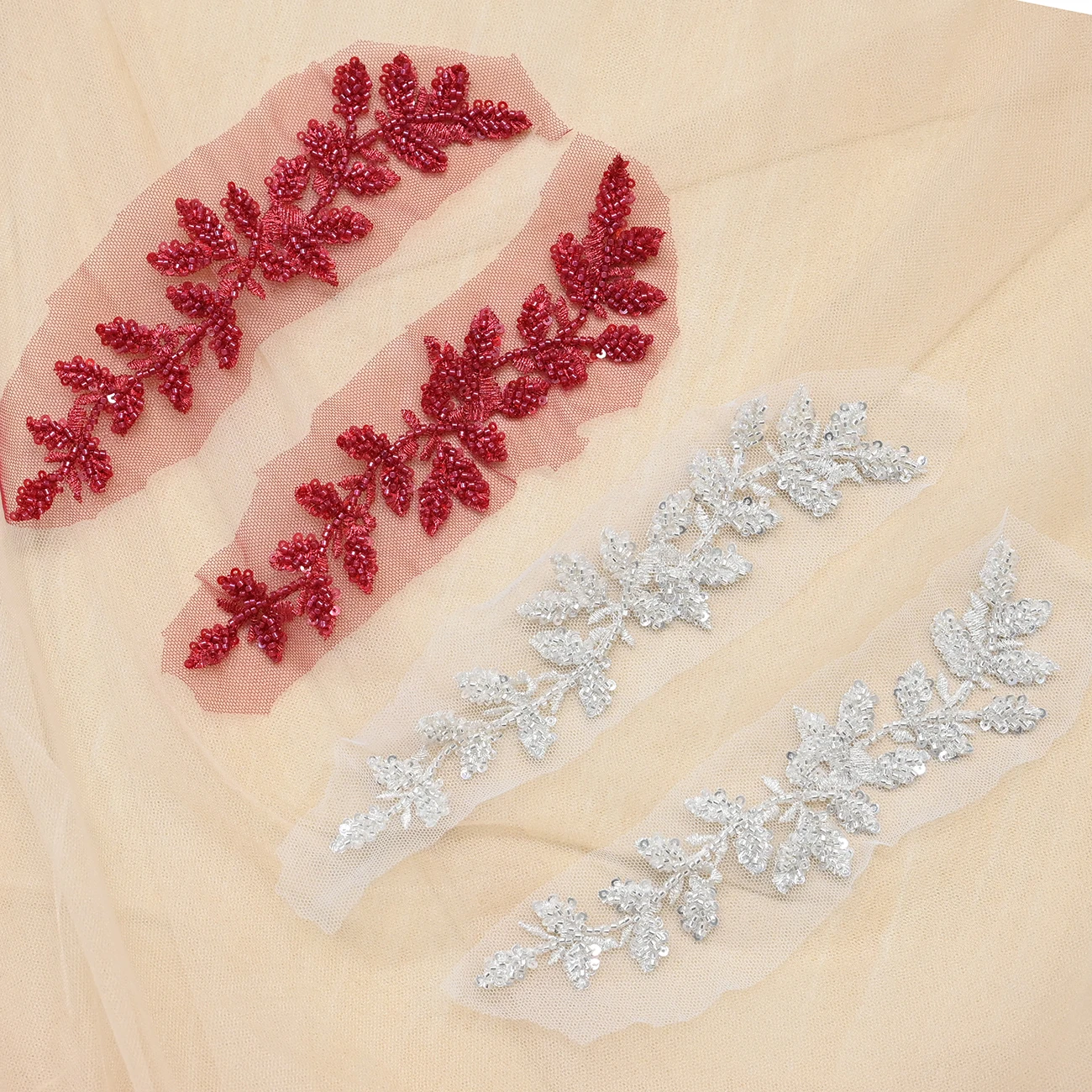 

Available in 2 Colors, High-quality Beaded Sequins, Lace Decal Headwear, Wedding Shoes, Bridal Supplies, Decorative Accessories