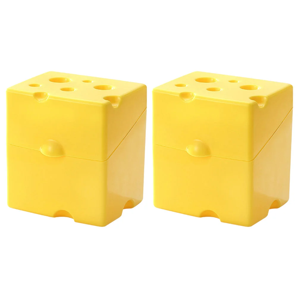 

2 Pcs Cheese Storage Containers Reusable Safe Fridge Preservation Boxes Longtime Lid Design Butter Cases Kitchen